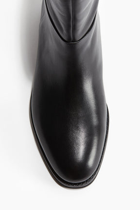 Calf-high leather boots