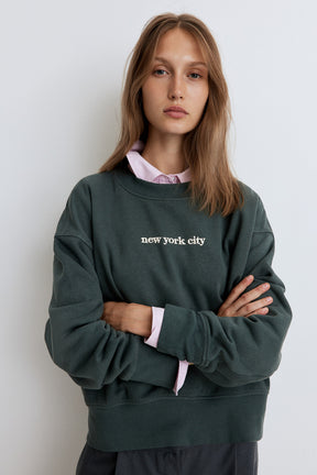 Sweatshirt com motivo de texto