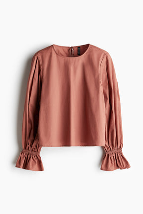 Blusa em algodão com atilhos