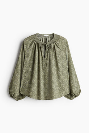 Blusa oversize em tecido encrespado